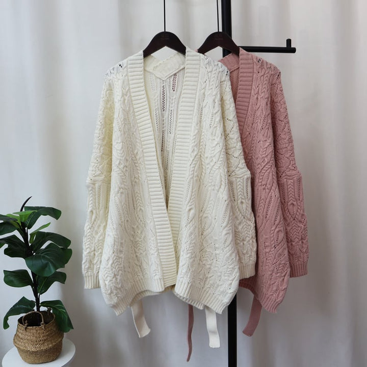 【outer】Vネックニットカーデ　M25392