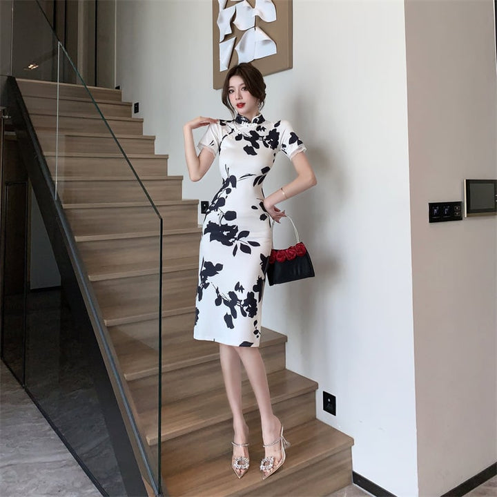 【dress】女性力を高める～プリントデートワンピース　M17192