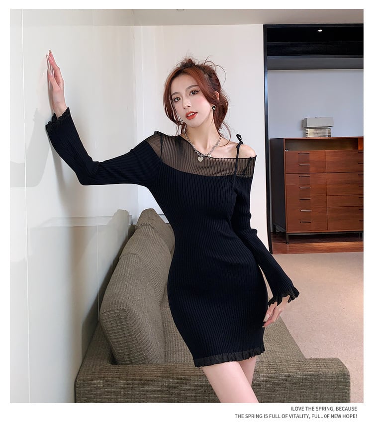 【dress】オフショルダーワンピース　M20182