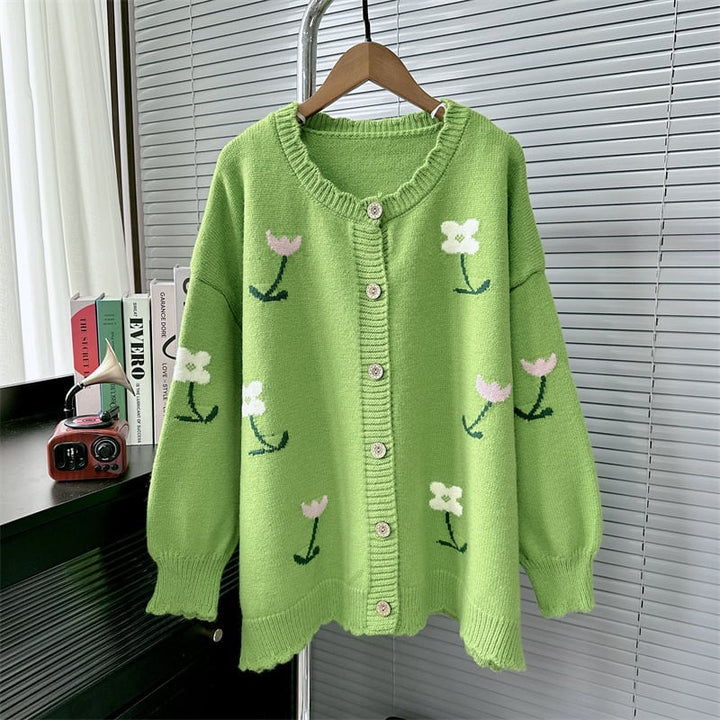 【outer】ジャカードニットカーデ　M26876