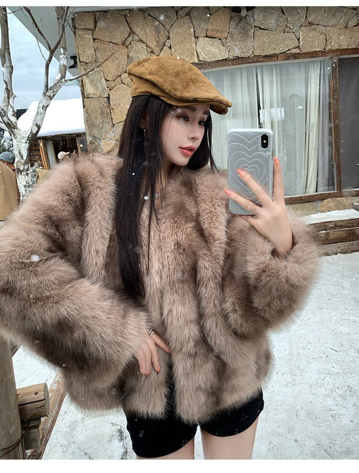 【outer】ファーショートコート　M28228