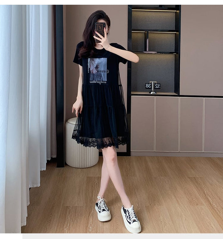 【dress】人気を独占中 切り替えカジュアルワンピース　M16957