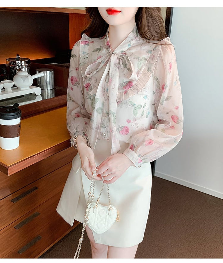 【tops】柔らかくて優しい印象スウィートシャツトップス　M17390