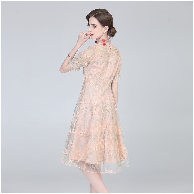 【dress】知的で品の良い♡エレガントレースワンピース　M17444