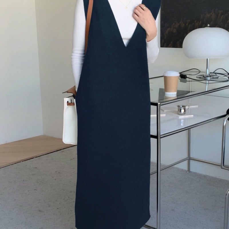【dress】Vネックベストワンピース　M26527