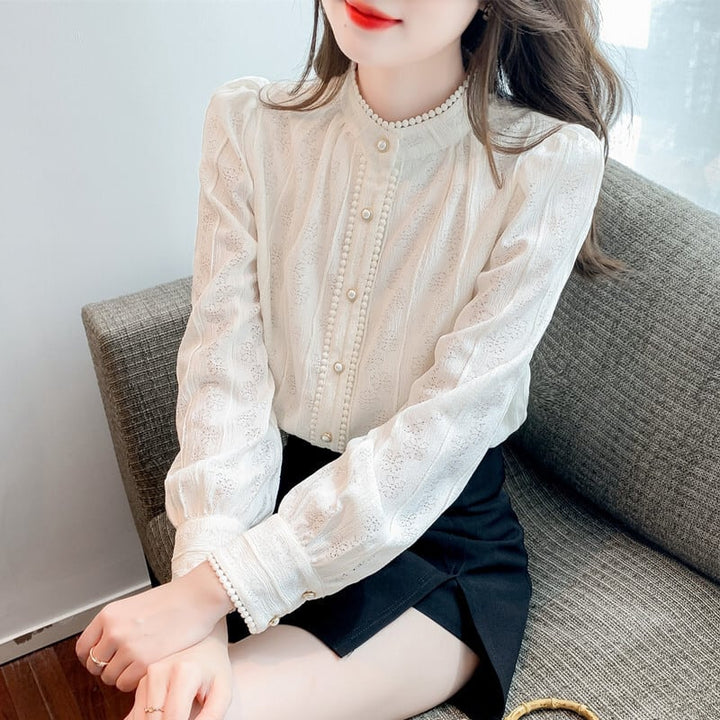 【tops】レースシャツトップス　M25424