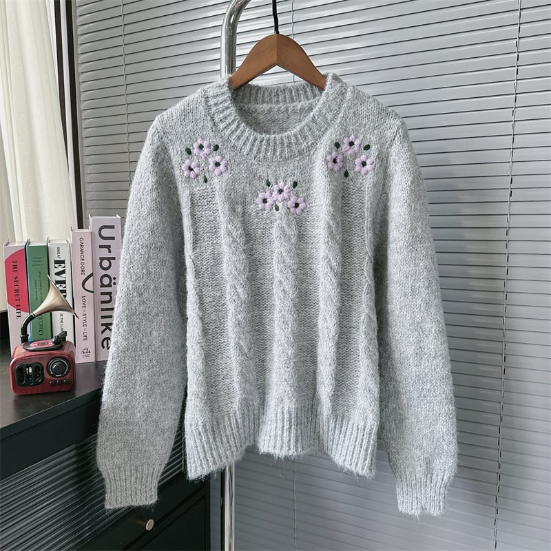 【tops】クルーネックニットセーター　M26773