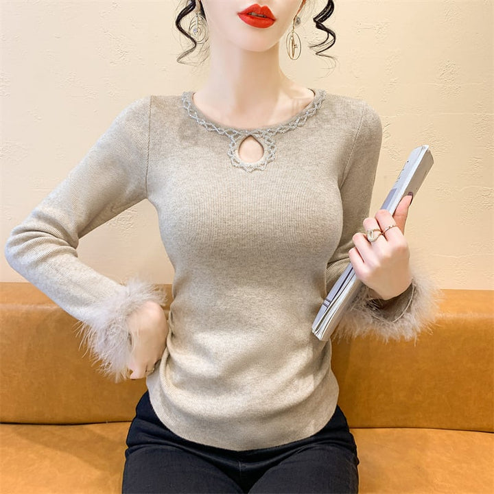 【tops】ファーニットトップス　M28219