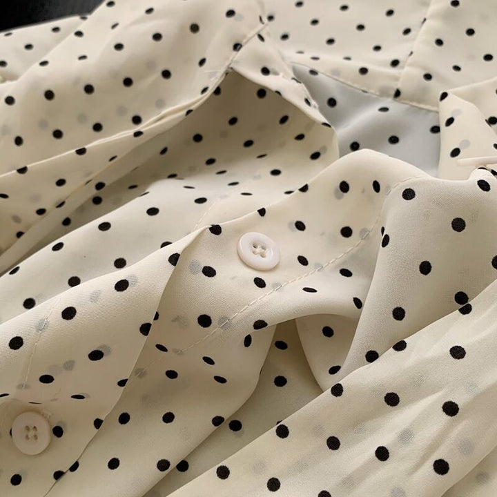 【tops】ドット柄シャツトップス　M29409