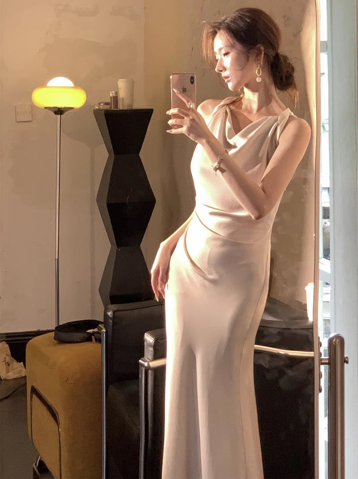 【dress】ノースリーブロングワンピース Q7983