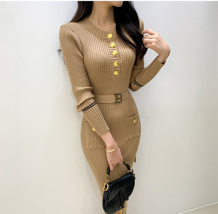 【dress】ニットワンピース　M19324