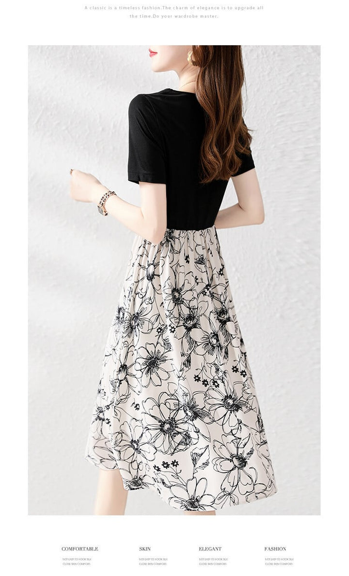 【dress】知的で品の良い♡エレガント切り替えワンピース　M16824