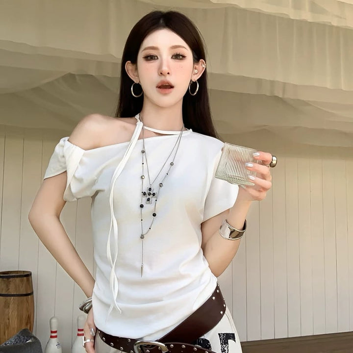 【tops】フリル裾トップス Q8512