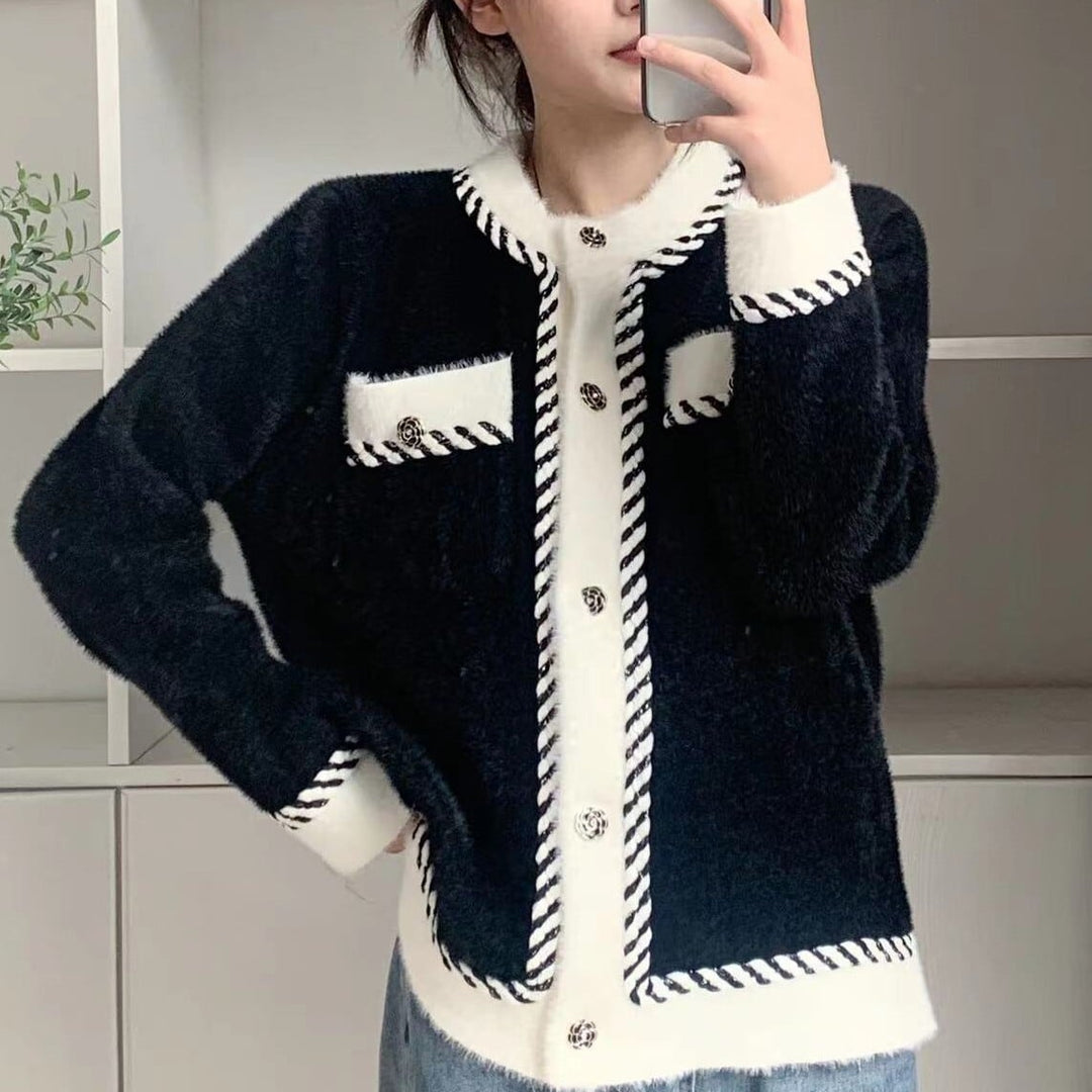 【outer】ドッキングニットカーディガン　M17924