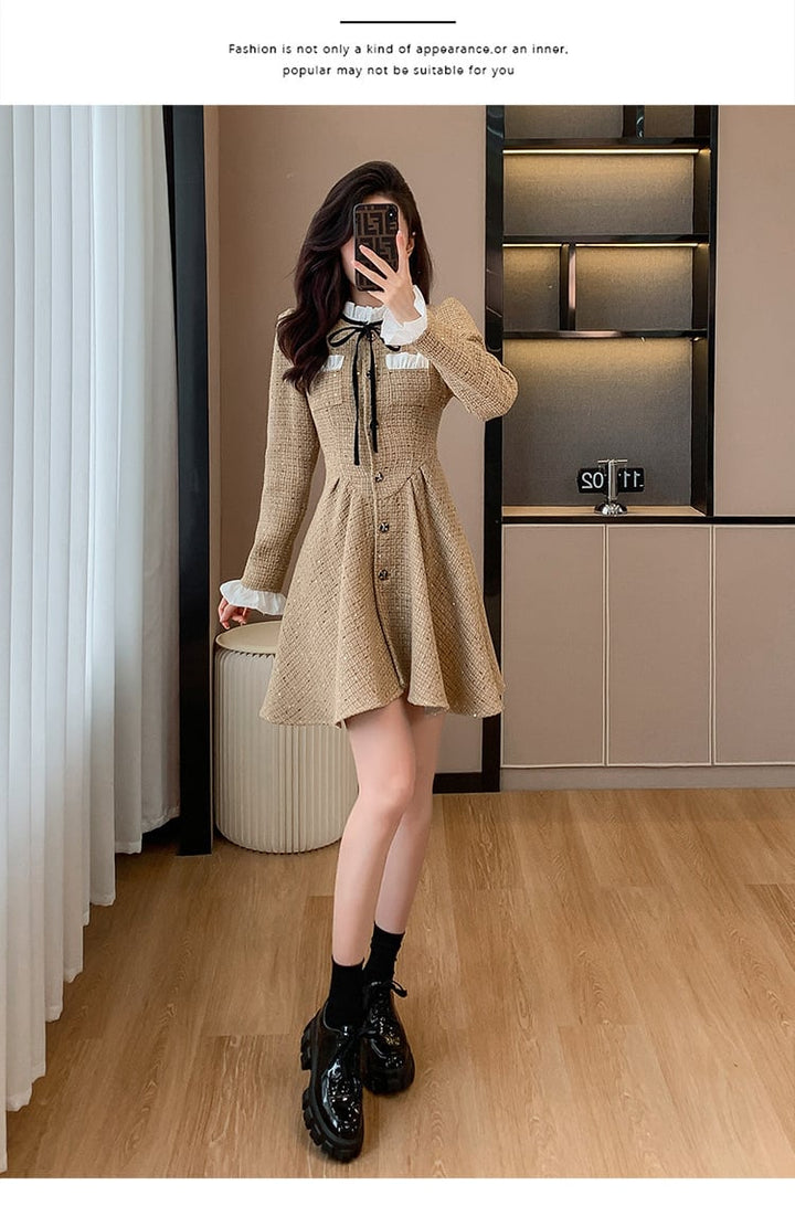 【dress】リボン付きデートワンピース　M18358