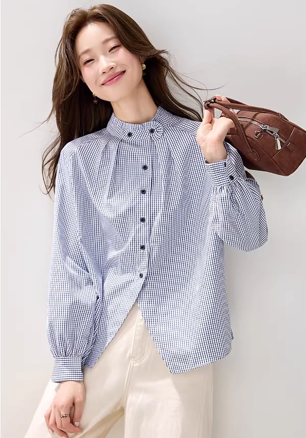【tops】チェック柄シャツ Q8228