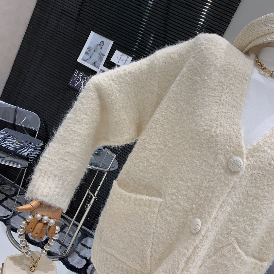 【set】ニットカーデ×スカートセット　M27032