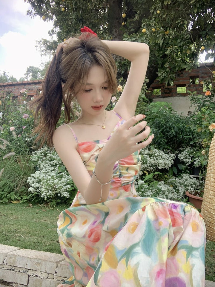 【dress】花柄キャミワンピース　M25317