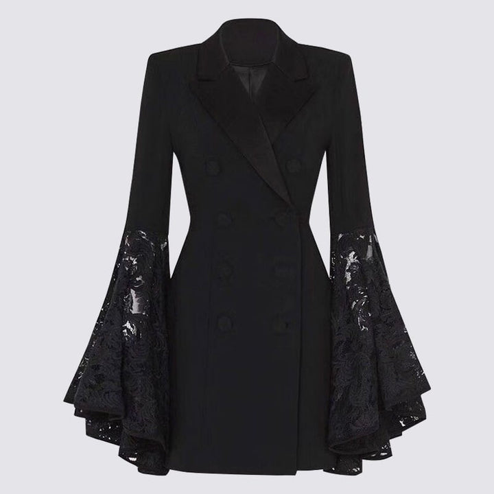 【outer】レースフレアスリーブスーツジャケットワンピース　N2075