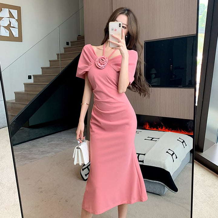 【dress】細身効果抜群♪エレガントデートワンピース　M17083