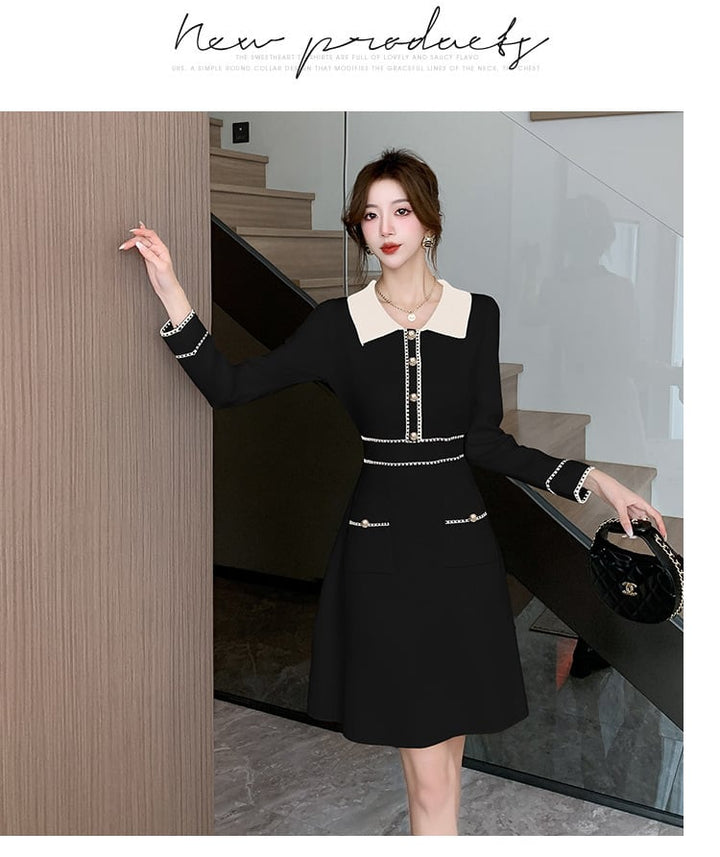 【dress】輝いて超人気 ! エレガントニットワンピース　M17666