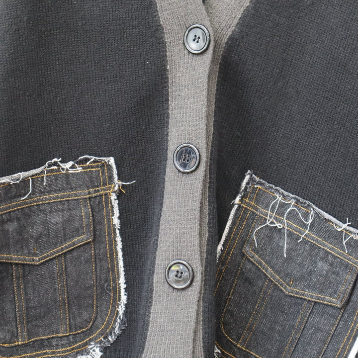 【outer】ドッキングニットカーデ　M18952
