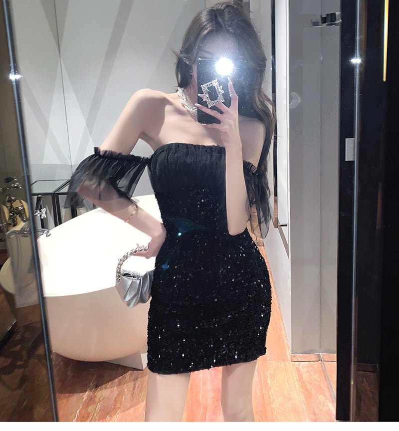 【dress】レディースファッションデートワンピース着瘦せ　M17353