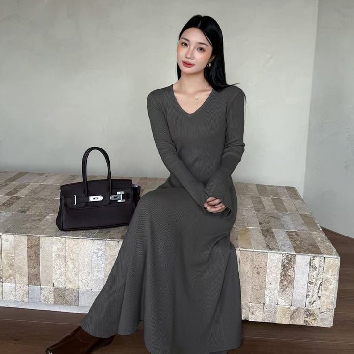 【dress】タイトニットワンピース Q7049