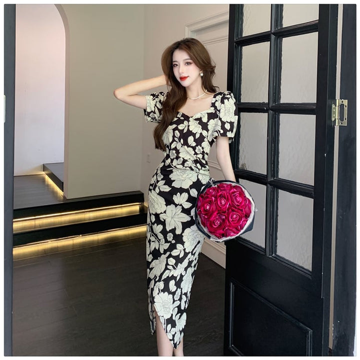 【dress】花柄ワンピース　M24974