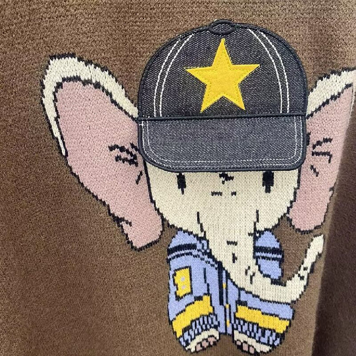 【tops】クルーネックニットセーター　M18557