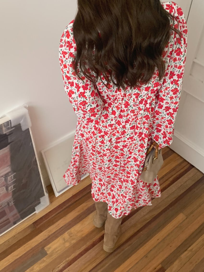 【dress】花柄ワンピース　M25685