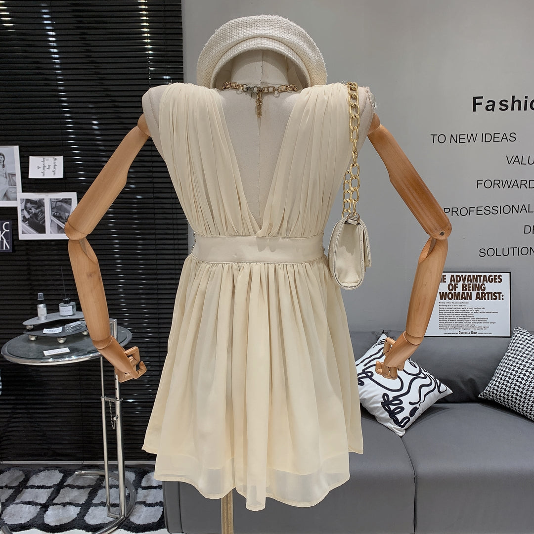 【dress】Vネックワンピース　M25011