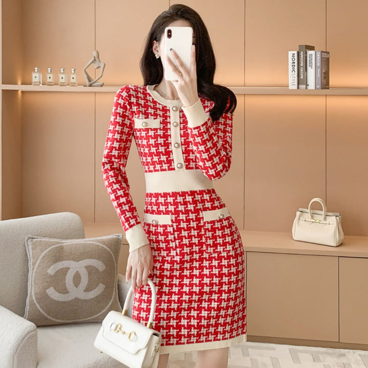 【dress】トレンドファッションニットワンピース　N2033