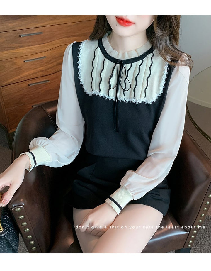 【tops】チュールシャツトップス　M20997