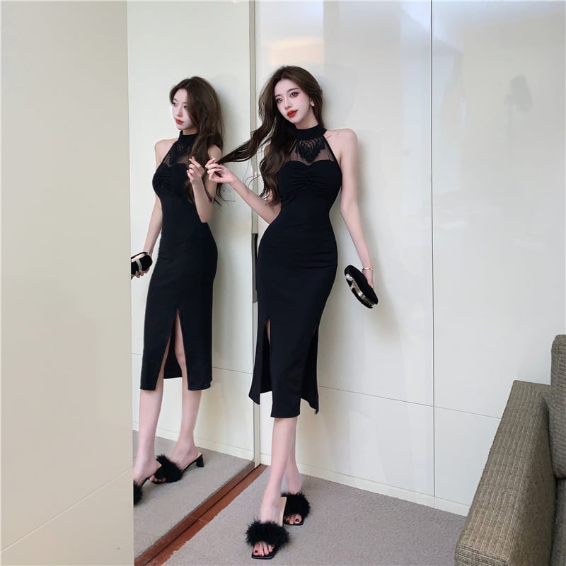 【dress】おしゃれ大人気ノースリーブデートワンピース　M16904