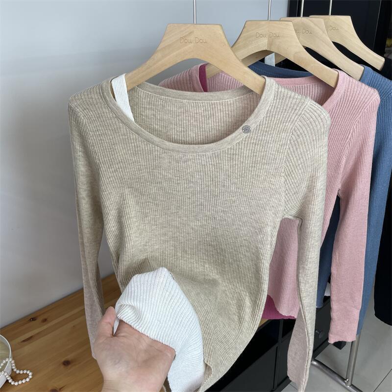 【tops】切り替えニットトップス　M26510