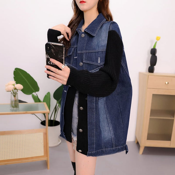 【outer】ドッキングニットカーデ　M19335