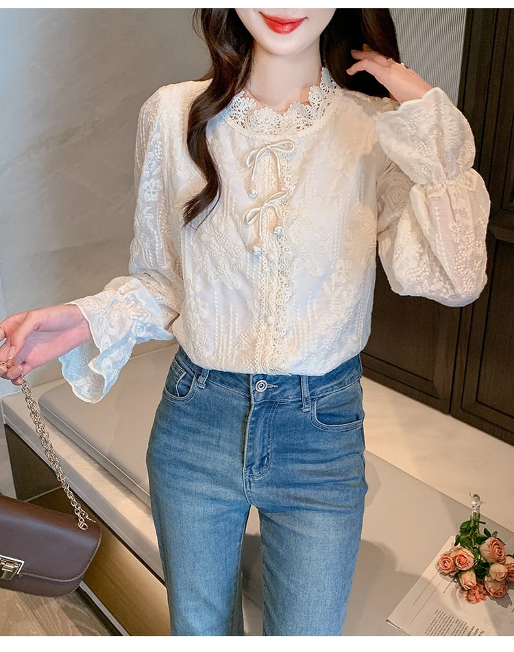 【tops】レースシャツトップス　M26568