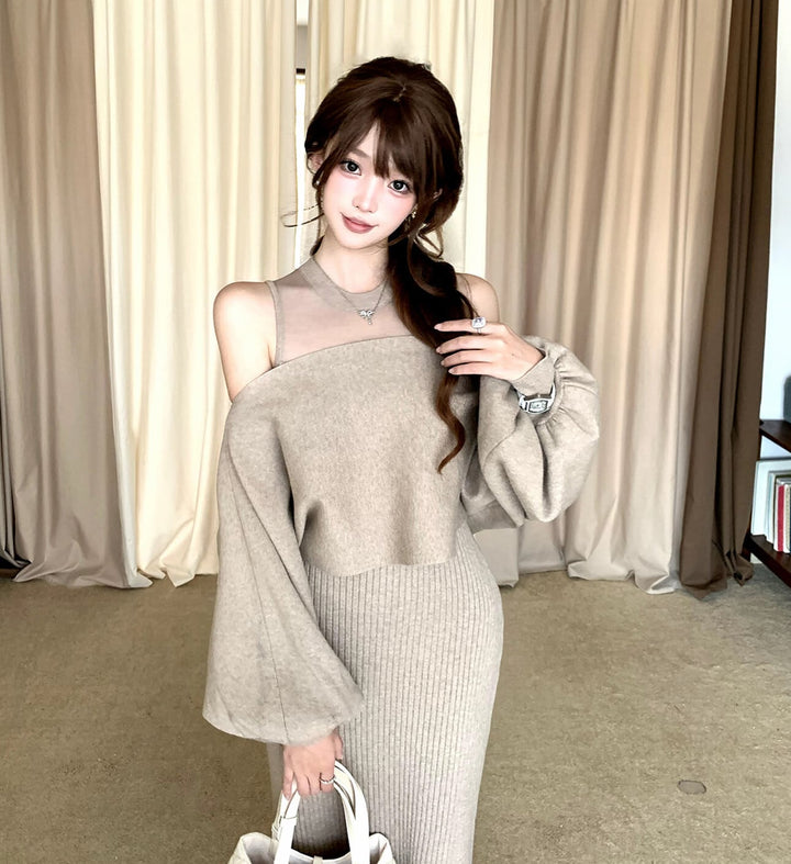 【set】4WAYシアードッキングワンピースセット　N3462