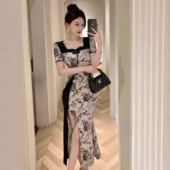【dress】プリントワンピース　M25247