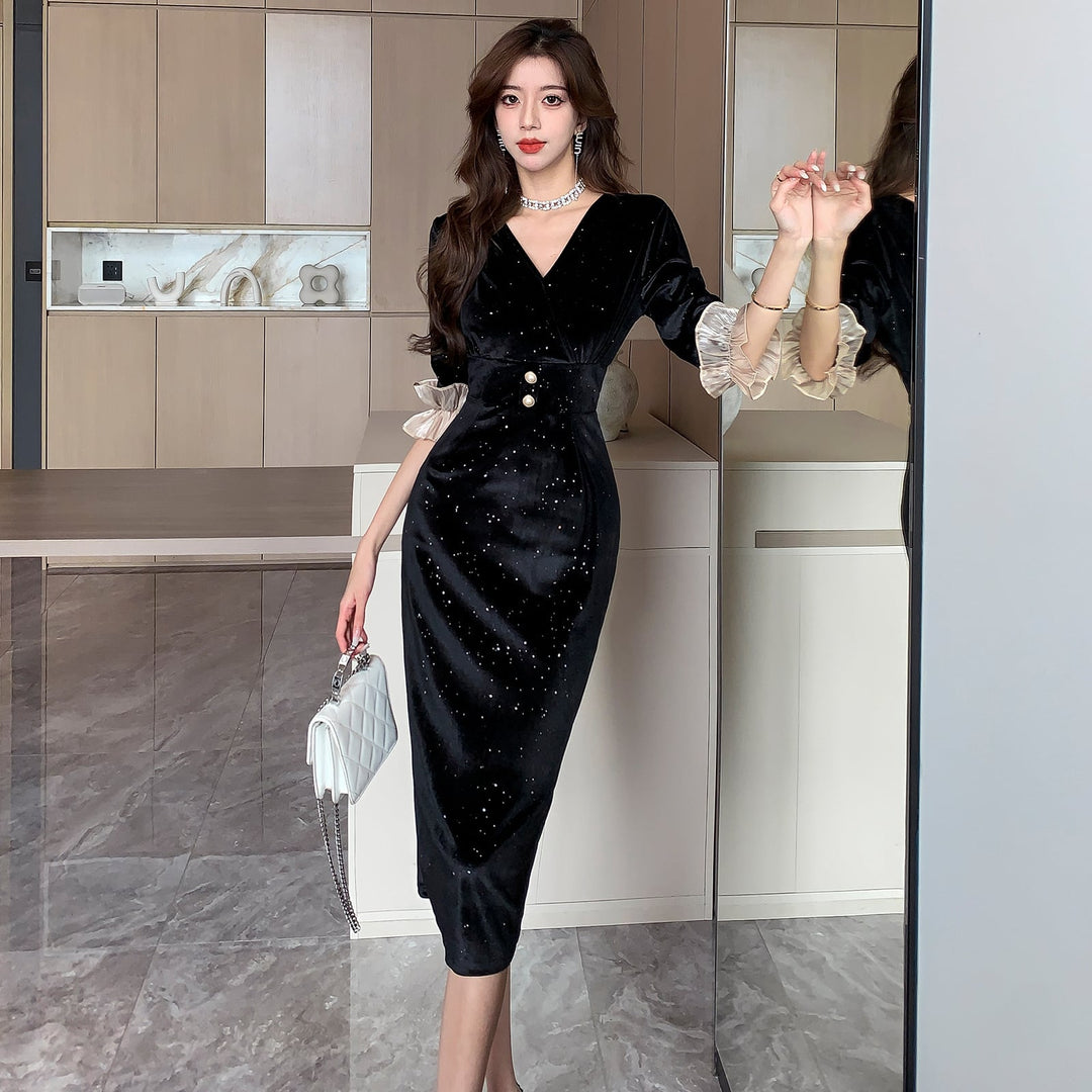 【dress】キラキラデートワンピース　M26642