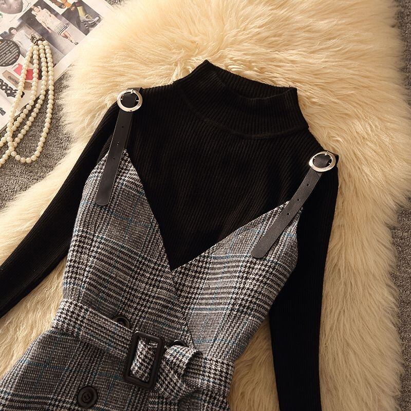 【dress】チェック柄キャミワンピース　N2256