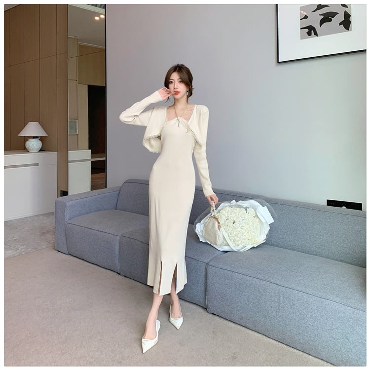 【dress】人気上昇中 chicエレガントセットアップ着瘦せ　M17250