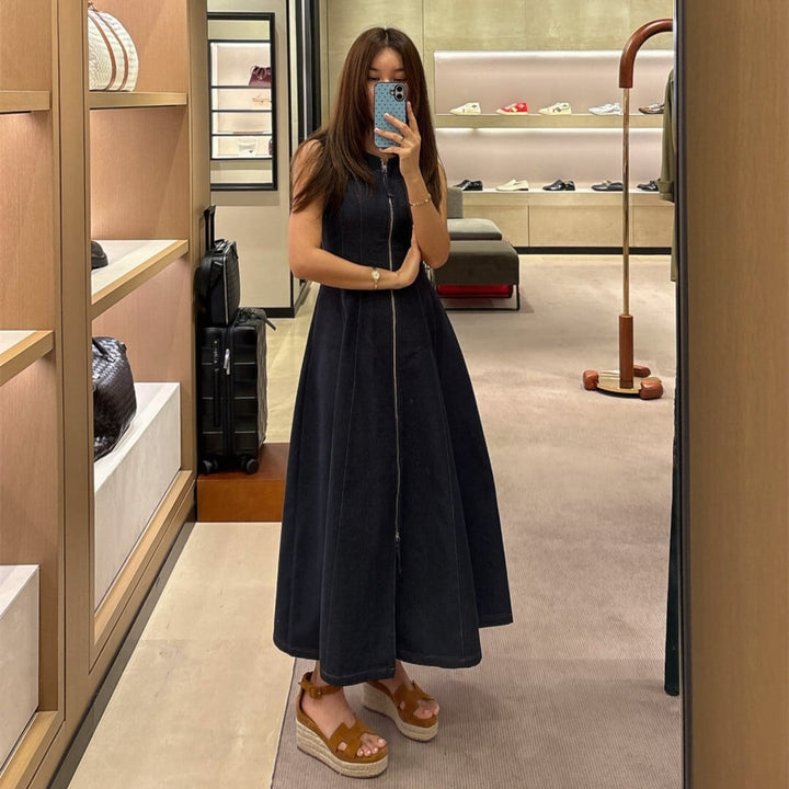 【dress】ファスナーノースリーブワンピース　M29765