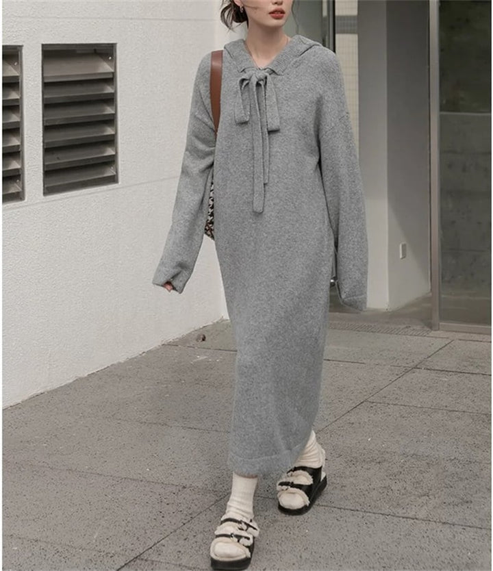 【dress】無地ニットワンピース　M18238