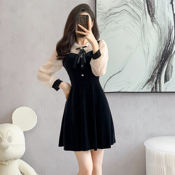 【dress】気質満点大人可愛い切り替えデートワンピース　M17574