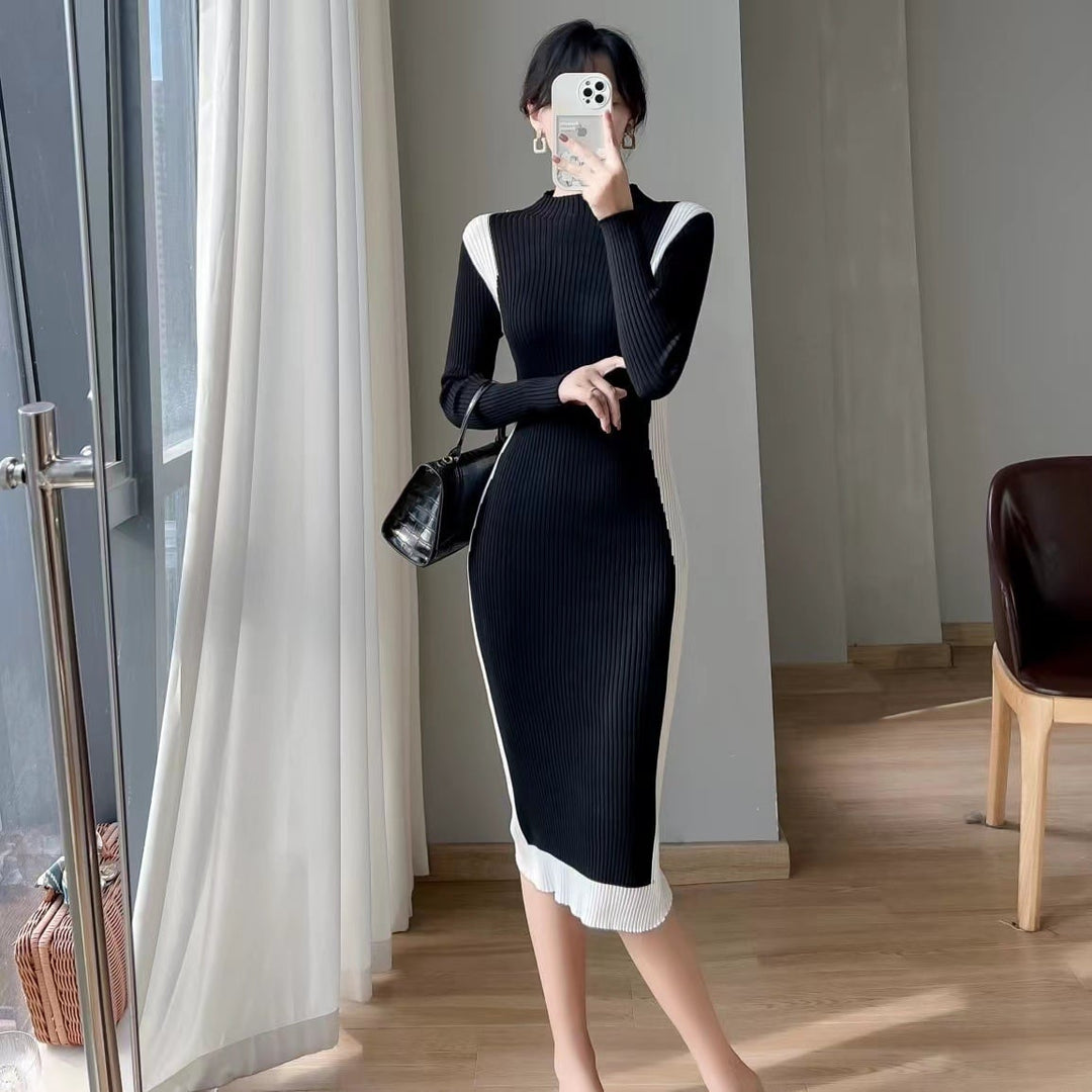 【dress】知的で品の良い♡エレガントニットワンピース　M17529