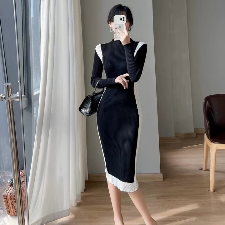 【dress】知的で品の良い♡エレガントニットワンピース　M17529