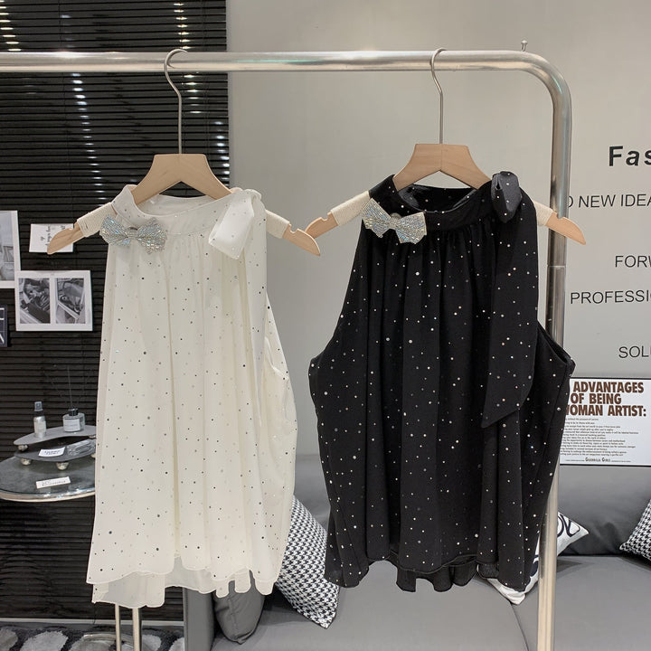【tops】ノースリーブリボン付きトップス　M24982