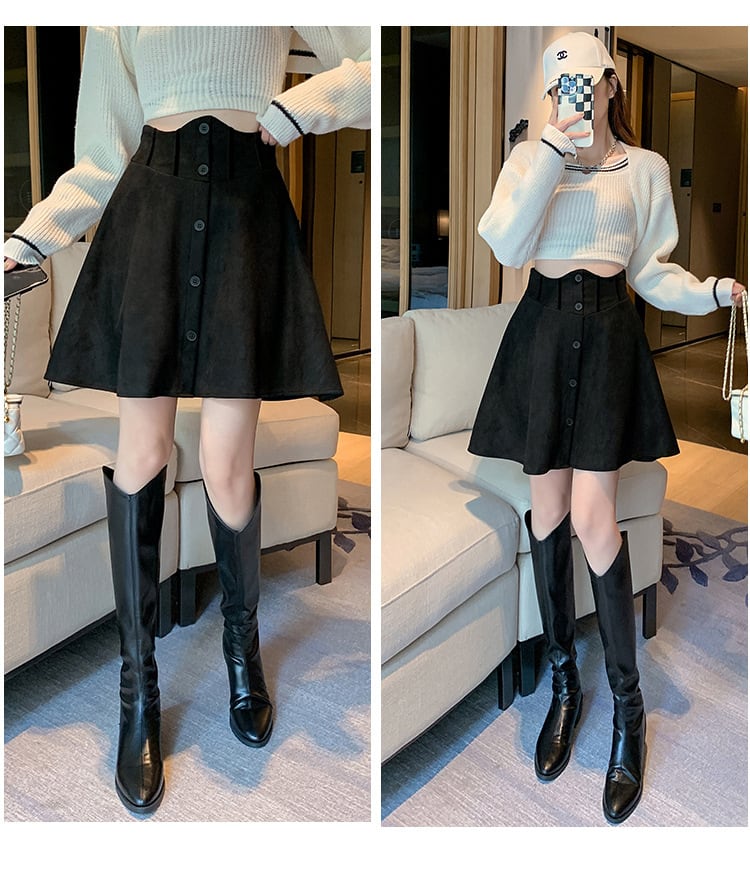【bottoms】ハイウエストスカート　M28686